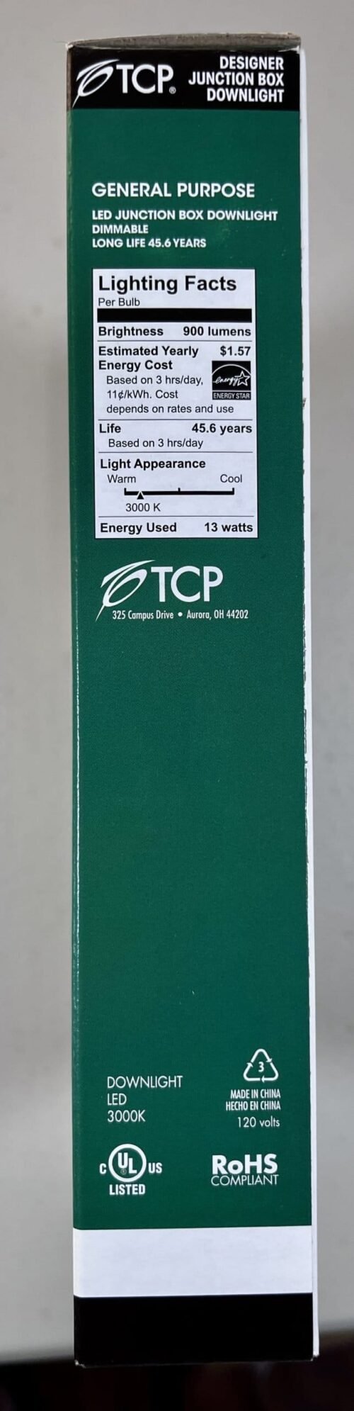 TCP lighting JDL61D30K 5inch/6inch Designer LED dimmable Junction Box Downlight 3000K Color Temperature - Image 3
