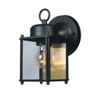 Designers Fountain 1161-BK 5" 1-Light Outdoor Wall Lantern Black