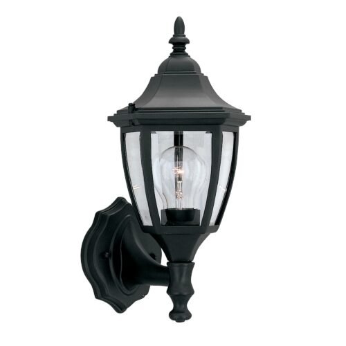 Designers Fountain 2462-BK 7" 1-Light Outdoor Wall Lantern Black
