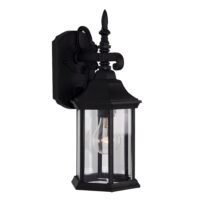 Designers Fountain 2961-BK 6" 1-Light Outdoor Wall Lantern Black