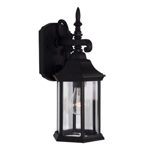 Designers Fountain 2961-BK 6" 1-Light Outdoor Wall Lantern Black