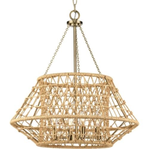 Progress Lighting - P400323-163 - Laila - 4 Light Chandelier In Coastal Style-23.62 Inches Tall and 22.37 Inches Wide - Image 10