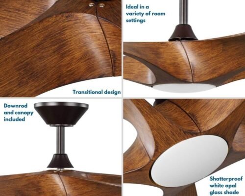 Progress Lighting - P250059-179-30 - Vernal - 60 Inch 5 Blade Ceiling Fan with Light Kit - Image 8