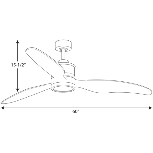 Progress Lighting - P250002-009-30 - Farris - Wide - Ceiling Fan 60" - 1 Light - Handheld Remote - Image 9
