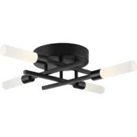 Progress Lighting - P350209-031-30 - LED Collection Four-Light Matte Black Modern Style Flush Mount Ceiling or Wall Light