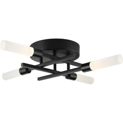 Progress Lighting - P350209-031-30 - LED Collection Four-Light Matte Black Modern Style Flush Mount Ceiling or Wall Light - Image 3