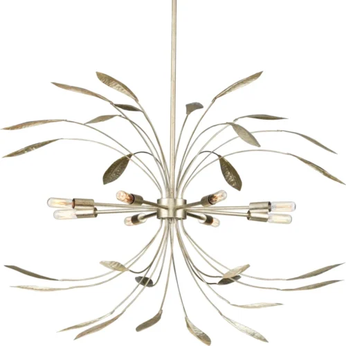Progress Lighting - P500416-176 - Mariposa - 8 Light Pendant 36 inch Gilded Silver Pendent ceiling light