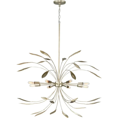 Progress Lighting - P500416-176 - Mariposa - 8 Light Pendant 36 inch Gilded Silver Pendent ceiling light - Image 5