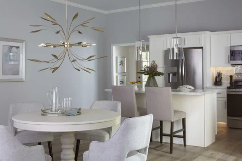 Progress Lighting - P500416-176 - Mariposa - 8 Light Pendant 36 inch Gilded Silver Pendent ceiling light - Image 4