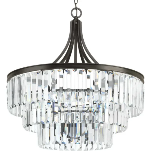 Progress Lighting - P5346-20 Glimmer 6 Light 28" Wide Chandelier with Prismatic Drop Glass - Image 4