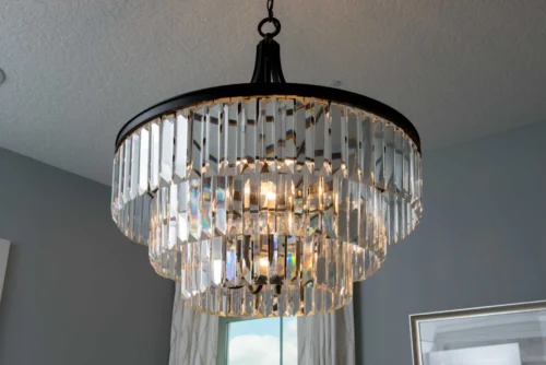 Progress Lighting - P5346-20 Glimmer 6 Light 28" Wide Chandelier with Prismatic Drop Glass - Image 5