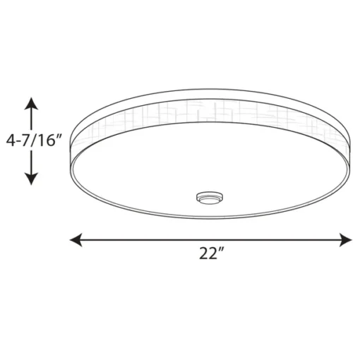 Progress Lighting - P3612-0930K9 - Weaver LED - Close-to-Ceiling Light - 3 Light - Drum Shade in Transitional style - Image 4
