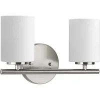 Progress Lighting P2158-09 Replay Collection Two-Light Bath & Vanity brushed nickel