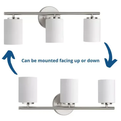 Progress Lighting P2159-09 Replay Collection Three-Light Bath & Vanity Brushed Nickel - Image 3