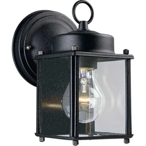 Progress Lighting P5607-31 Flat Glass Lantern One-Light Wall Lantern Black - Image 2