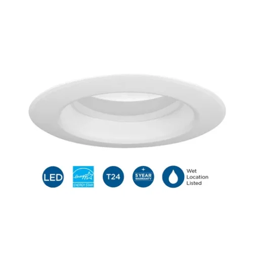 Progress Lighting P800002-028-30 Intrinsic 6" LED Smooth Recessed Trim - 3000K - Image 2