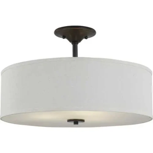 Progress Lighting P350168-020 Inspire Collection Antique Bronze Three-Light 18" Semi-Flush Mount - Image 7